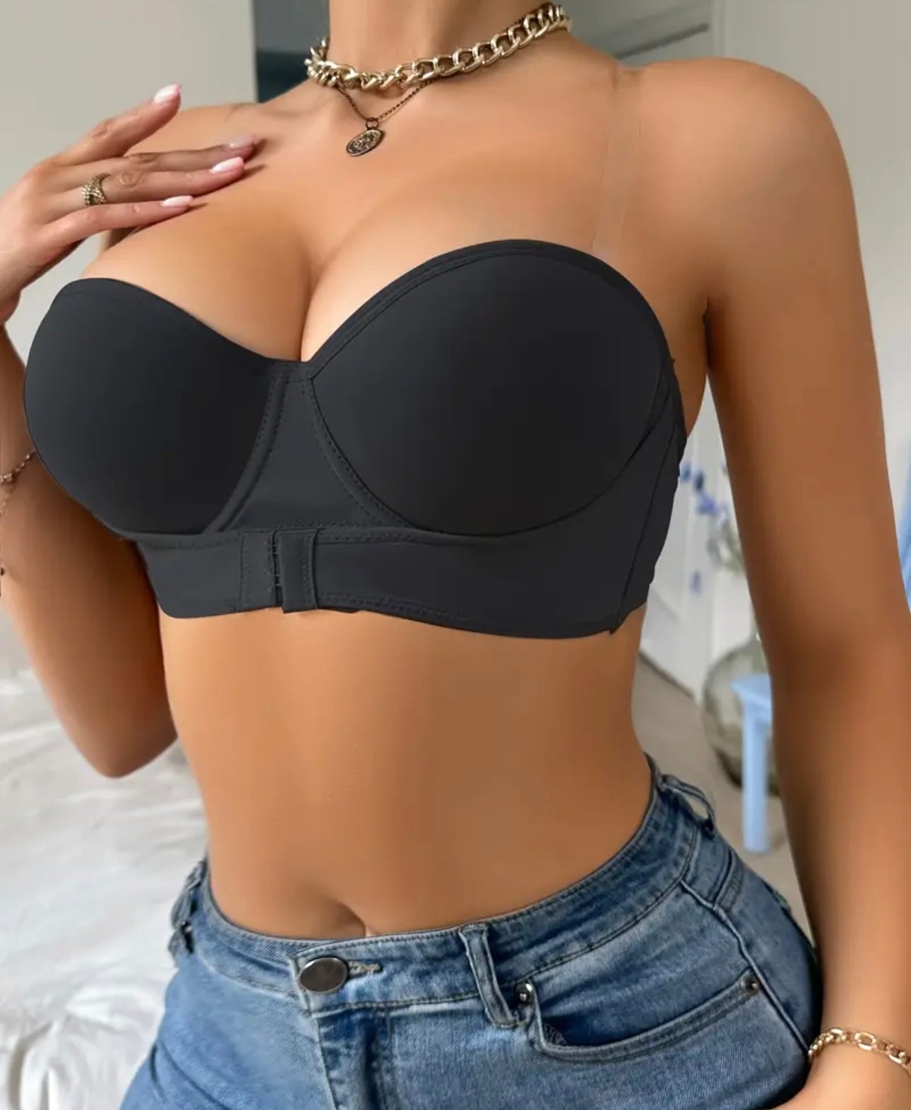 Brasier Push-Up Sin Tirantes – ¡Levanta los pechos!